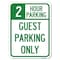 Signmission 2 Hour Parking Guest Parking Heavy-Gauge Aluminum Rust Proof Parking Sign, 18" x 24", A-1824-24496 A-1824-24496 - alternate 1